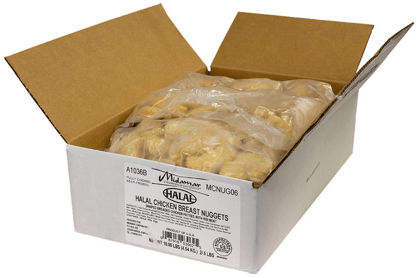 Midamar Halal Chicken Breast Nuggets Bulk 10 Lb Midamarwholesale 8060